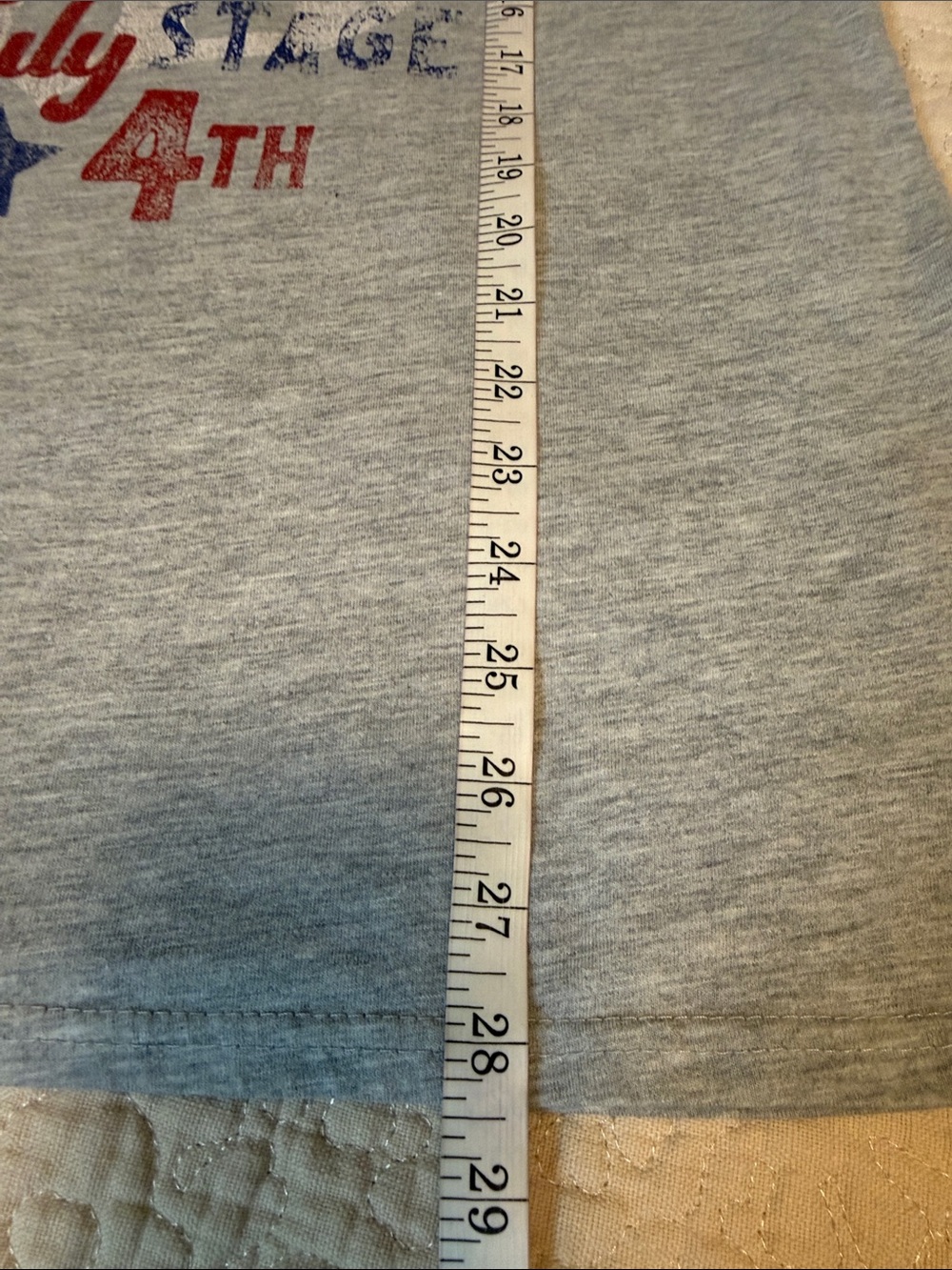 Freedom Rock Festival Men’s XL Cotton Graphic Tee - Red & Blue on Heather Gray - Picture 7 of 8